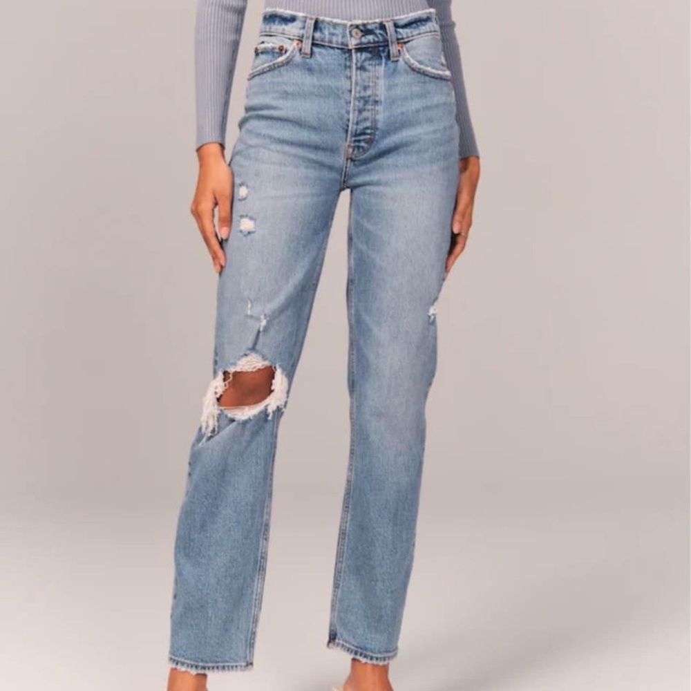 Abercrombie & Fitch short the dad high rise jeans